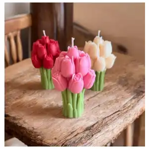 Ramo de tulipán con base rellena miniatura 2