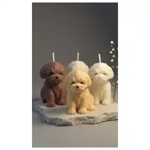Vela en forma Perrito miniatura 4